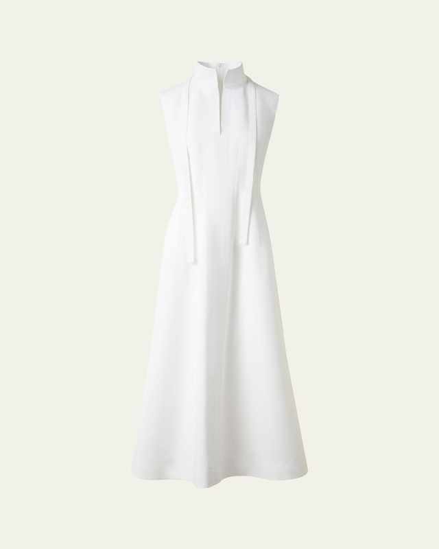 Fit-and-Flare Cotton Midi Dress